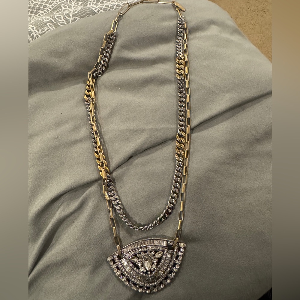 Stella & dot Gold and Silver Layered Necklace